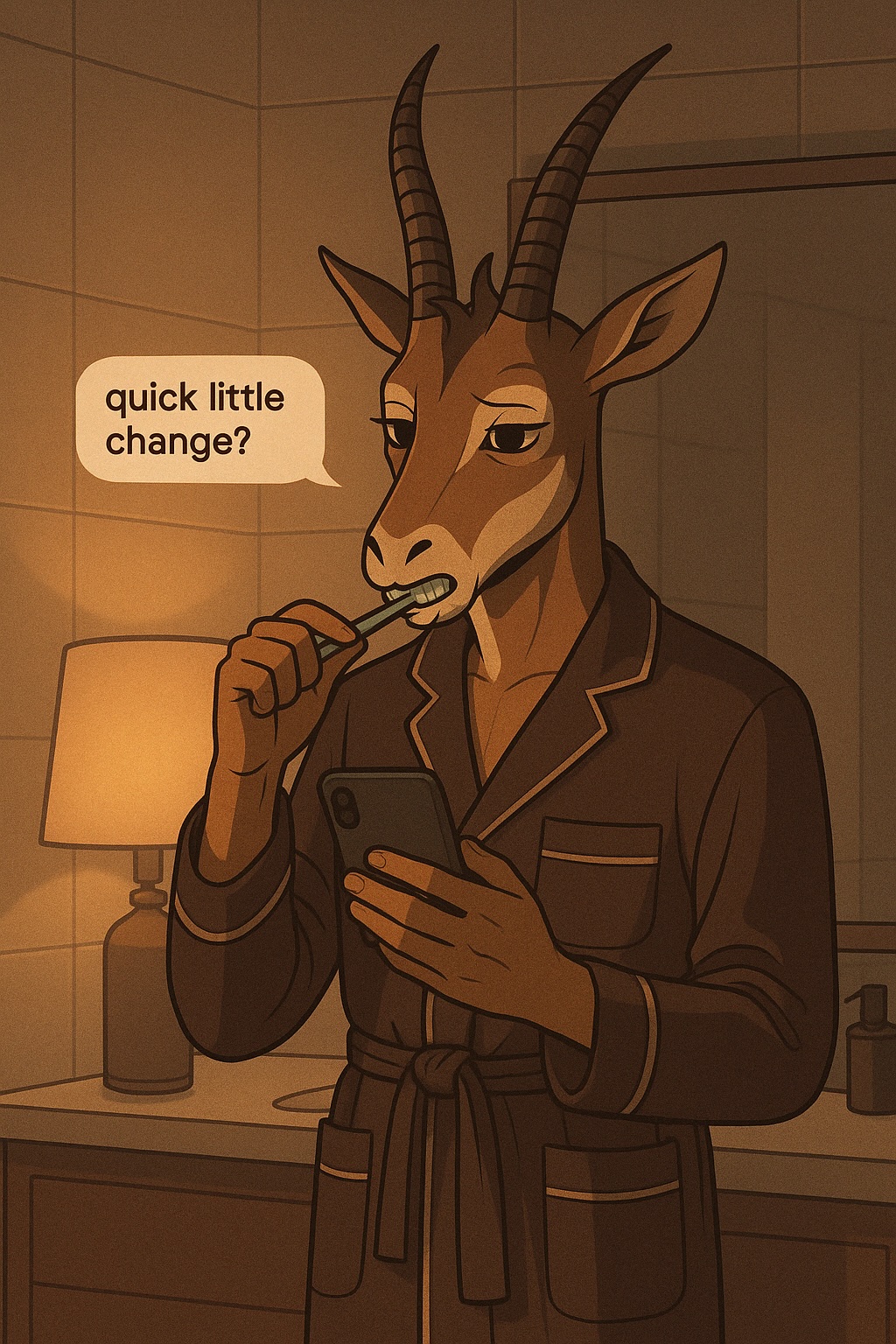 A modest request, received during the sacred rite of evening ablutions.